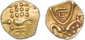 India Kingdom of Coorg Indian princely states 1736 - 1766 1 Fanam - Chickvirappa Wodeyar Gold 0.38g AU KM 2 Mitch NI 948