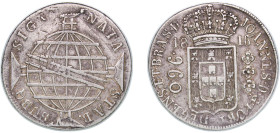 Brazil Portuguese colony 1816 R 960 Réis - João Prince Regent Silver (.917) Rio de Janeiro Mint 26.83g VF KM 313