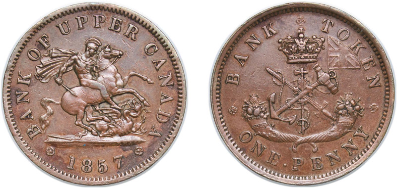 Canada Upper Canada British colony 1857 1 Penny - Bank of Upper Canada Copper (1...