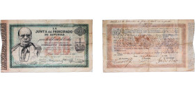 Cuba 1896 200 Pesetas - La Junta de Principado de Asturias para la defensa de Cuba Retrato de Fray Ramón Martínez Obispo de Oviedo ¨Found 500 Pesetas ...