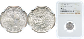 Cuba First Republic 1952 10 Centavos (50th. Anniversary of the Republic) Silver (.900) Philadelphia Mint (10000000) 2.5g NGC AU 55 KM 23 Y 17 Schön 21...