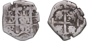 Bolivia Spanish colony 1698 P F 1 Real - Carlos II Silver (.931) Potosi Mint (1177123) 2.31g VF KM 23