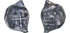 Mexico Spanish colony 1572 - 1589 1 Real - Felipe II Chopmarked “卐” Silver (.931) Mexico City Mint 3.38g VF MB 26 Aureo 224 - 233