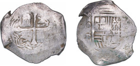 Mexico Spanish colony 1621 - 1667 Mo P 8 Reales - Felipe IV Silver (.9306) Mexico City Mint 27.52g VF KM 45