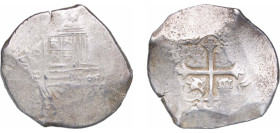 Mexico Spanish colony 166? Mo P 8 Reales - Philip IV Silver (.9306) Mexico City Mint 27.16g VF Cleaned KM 45