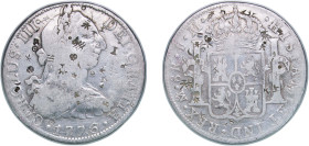Mexico Spanish colony 1776 Mo FM 8 Reales - Carlos III Silver (.903) Mexico City Mint 26.47g VF KM 106