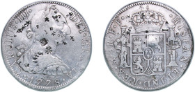 Mexico Spanish colony 1778 Mo FF 8 Reales - Carlos III Silver (.903) Mexico City Mint 26.63g XF KM 106