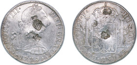 Mexico Spanish colony 1779 Mo FF 8 Reales - Carlos III Silver (.903) Mexico City Mint 26.85g XF KM 106