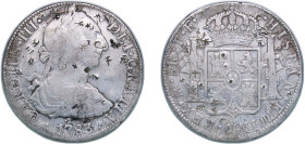 Mexico Spanish colony 1783 Mo FF 8 Reales - Carlos III Silver (.903) Mexico City Mint 26.57g VF KM 106