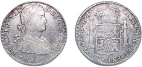 Mexico Spanish colony 1810 Mo TH 8 Reales - Fernando VII Silver (.903) Mexico City Mint 26.81g VF KM 110