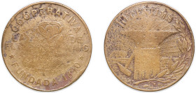 Spain Kingdom 1890 10 Centimos - La Flor de Maig Bronze 11.2g VF
