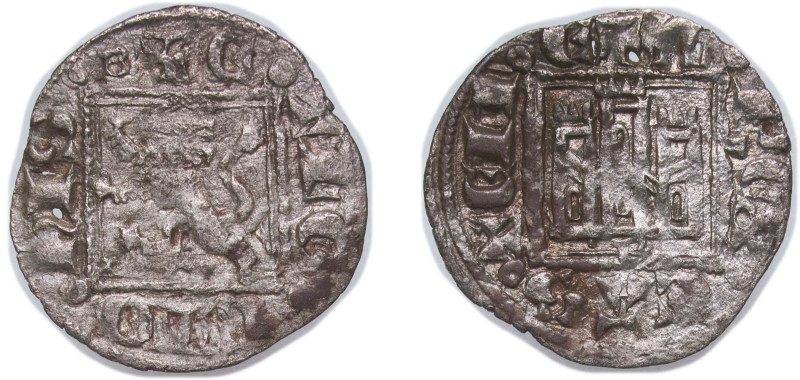 Spain Kingdom of Castile and Leon 1331 - 1332 B Dinero - Alfonso XI Billon Burgo...
