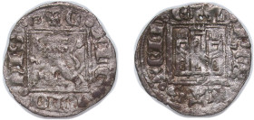Spain Kingdom of Castile and Leon 1331 - 1332 B Dinero - Alfonso XI Billon Burgos Mint 0.65g VF AB 355
