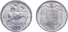 Spain Nationalist Government 1953 10 Centimos (Iberian rider) Aluminium (865850000) 1.9g UNC KM 766 Cal 126 Schön 24