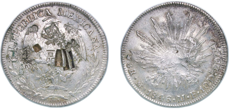 Mexico Federal Republic 1846 Mo MF 8 Reales Silver (.903) Mexico City Mint 26.93...