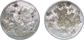Mexico Federal Republic 1850 Zs OM 8 Reales Silver (.903) Zacatecas Mint 27.28g XF Chopmarked KM 377.13