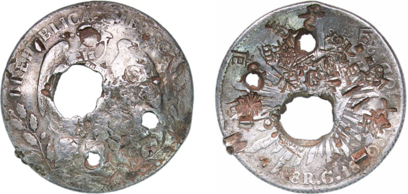 Mexico Federal Republic 1860 Go PF 8 Reales Silver (.903) Guanajuato Mint 24.04g...