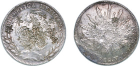Mexico Federal Republic 1862 Zs VL 8 Reales Silver (.903) Zacatecas Mint 26.99g XF Chopmarked KM 377.13