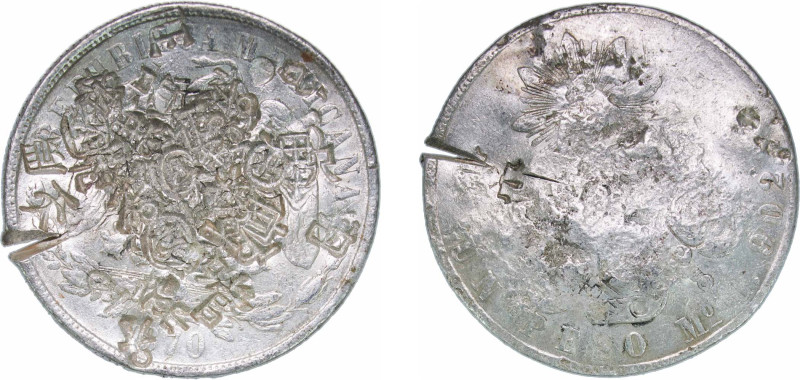 Mexico Federal Republic 1870 Mo C 1 Peso "Balanza" Silver (.9027) Mexico City Mi...