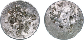 Mexico Federal Republic 1872 CH M 1 Peso "Balanza" Silver (.9027) Chihuahua Mint (747000) 26.41g VF Chopmarked KM 408