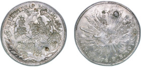Mexico Federal Republic 1878 Do TB 8 Reales Silver (.903) Durango Mint 27g XF Chopmarked KM 377.4