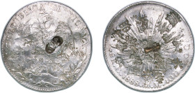 Mexico Federal Republic 1888 Ca MM 8 Reales Silver (.903) Chihuahua Mint (2434000) 26.69g AU KM 377.2