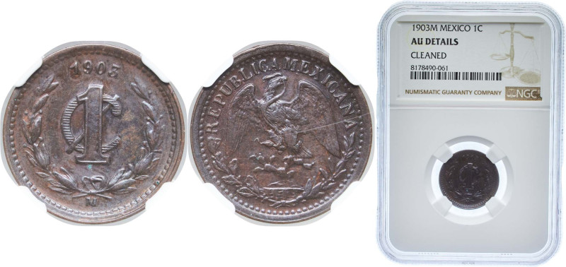 Mexico Federal Republic 1903 M 1 Centavo Copper Mexico City Mint (8400000) 2.61g...
