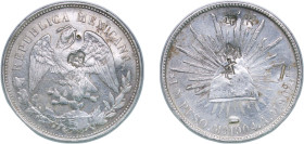 Mexico Federal Republic 1904 Mo AM 1 Peso Silver (.9027) Mexico City Mint (14935000) 27.02g XF KM 409.2