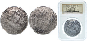 Mexico Spanish colony 1783 Mo FF 8 Reales - Carlos III (El Cazador) Silver (.903) Mexico City Mint 27.07g NGC Genuine Seawater Corrossion KM 106