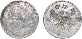 Mexico United Mexican States 1880 CN JD 8 Reales Silver (.903) Culiacán Mint 27.14g AU Chopmarked KM 377.3