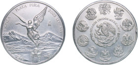 Mexico United Mexican States 2005 Mo 1 Onza "Libertad" Silver (.999) Mexico City Mint (600007) 31.05g UNC KM 639