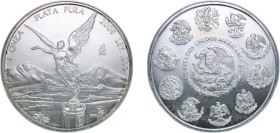 Mexico United Mexican States 2008 Mo 1 Onza "Libertad" Silver (.999) Mexico City Mint (950000) 31.25g UNC KM 639