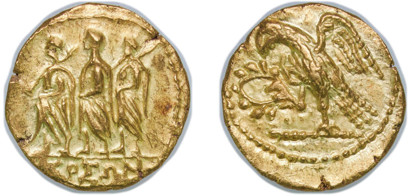 Central and Eastern Europe (ancient) Uncertain Dacian tribes 44 BC - 42 BC Gold ...