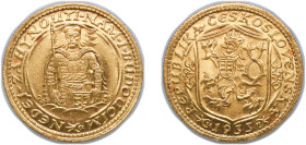 Czechoslovakia First Republic 1933 1 Ducat (Without serial numbers) Gold (.986) Kremnica Mint (57597) 3.5g BU KM 8 Fr 2