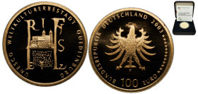 Germany Federal Republic of Germany 2003 F 100 Euros (Quedlinburg) Gold (.999) Stuttgart Mint (80000) 15.55g PF KM 228 J 502 Schön 227