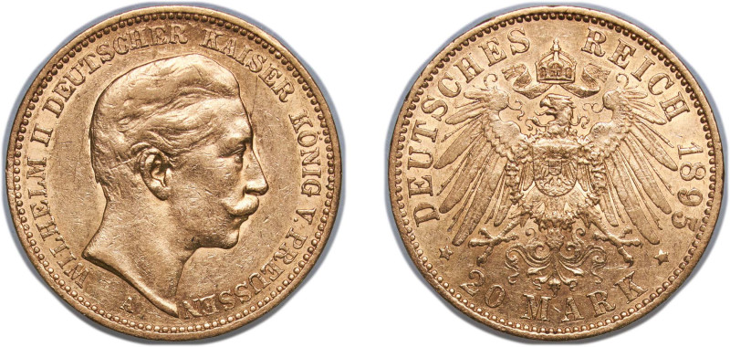 Germany Kingdom of Prussia Second Empire 1895 A 20 Mark - William II Gold (.900)...