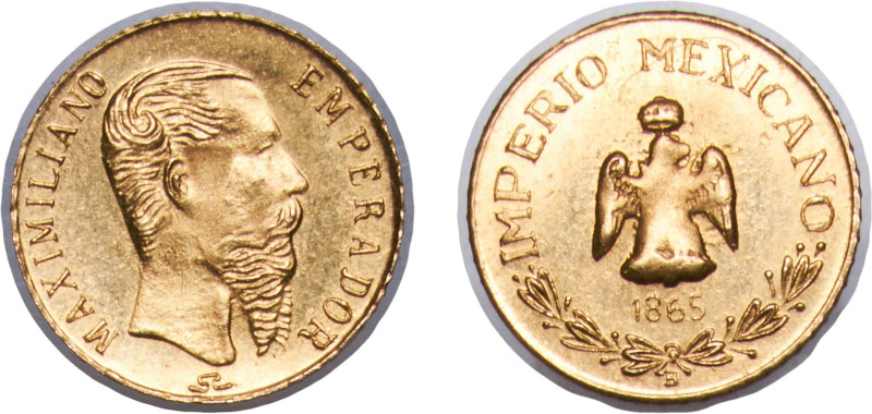 Mexico Second Empire 1865 B Maximiliano I de México (Traditional Wedding Token) ...