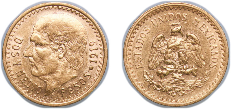 Mexico United Mexican States 1919 2½ Pesos Gold (.900) Mexico City Mint (984000)...