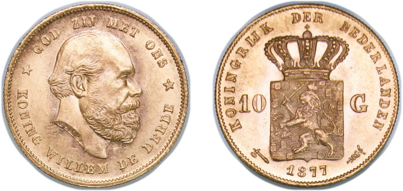 Netherlands Kingdom 1877 10 Gulden - Willem III Gold (.900) Utrecht Mint (110814...