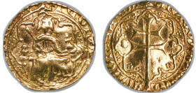 Spain Kingdom of Majorca 1336 - 1387 ½ Real - Pedro IV Rare Gold 1.6800000000000002g XF Mount Removed Cru 440