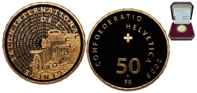 Switzerland Federal State 2005 B 50 Francs (Geneva Motor Show) Gold (.900) Bern Mint (6000) 11.29g PF HMZ 2 1219i KM 113 Fr 525
