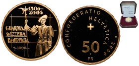 Switzerland Federal State 2006 B 50 Francs (Pontifical Swiss Guard) Gold (.900) Bern Mint (6000) 11.29g PF KM 116 Fr 526