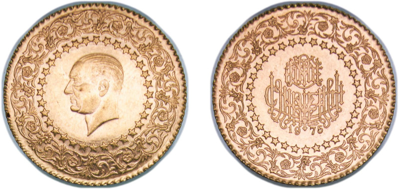 Turkey Republic 1975 50 Kuruş (Kemal Atatürk) Gold (.917) (72000) 3.52g UNC KM 8...