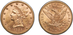 United States Federal republic 1895 10 Dollars (Coronet Head - With motto) Gold (.900) Philadelphia Mint (567770) 16.75g UNC KM 102