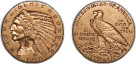 United States Federal republic 1910 5 Dollars (Indian Head) Gold (.900) Philadelphia Mint (604000) 8.35g AU KM 129