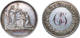 France 1845 - 1860 Wedding Medal Silver (.950) 16.37g XF