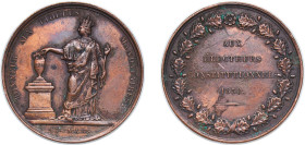 France Kingdom 1830 Medal - Louis Philippe I (La dissolution de 1830) Bronze 23.35g XF