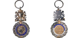 France Third Republic 1870 - 1940 Médaille militaire 1870 Type Gold clad silver (.950) 18.4g XF
