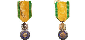 France Third Republic 1870 - 1940 Médaille militaire 1870 Type Gold clad silver (.950) 20.06g XF