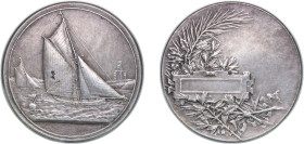 France Third Republic ND Medal - Ministre de la Marine Marchande Bronze 64.9g XF